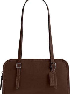 Coach Swing Zip Glovetanned Leather Shoulder Bag- Maple